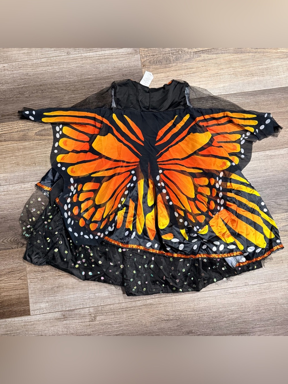 Butterfly Print Black and Orange Women's Top